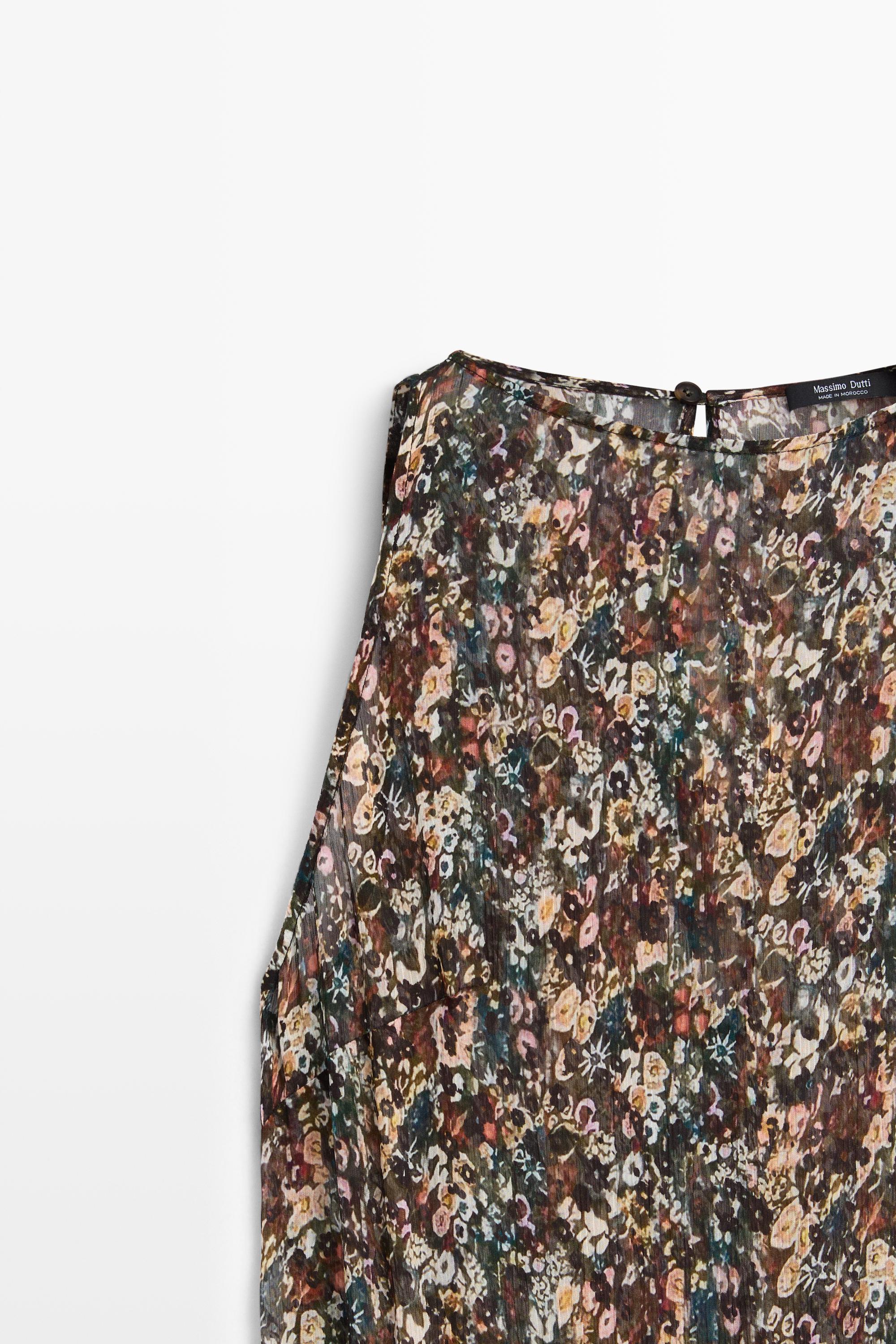 Printed dress with sash detail